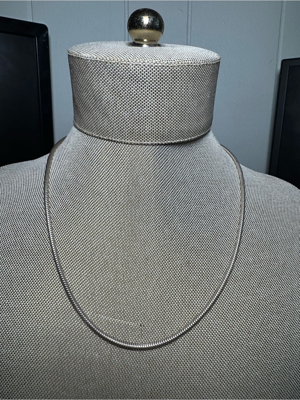 Sterling Silver Snake Chain Necklace - Classic Women's Jewelry 16 inches long.